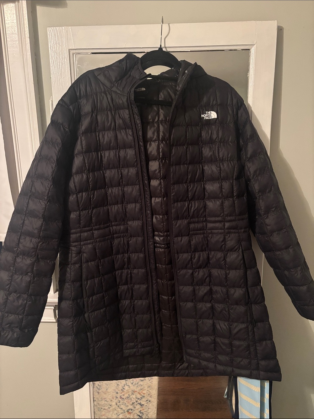 The North Face Women's Black Quilted Hooded Puffer Coat